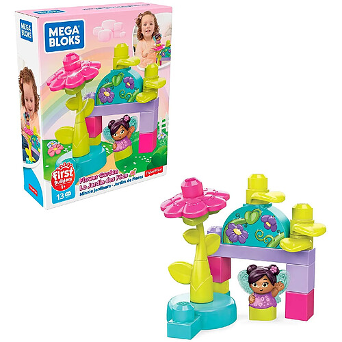 Mega Bloks Le Jardin des Fées de blocs de construction de 12 pièces et 1 fée Block Buddy pour bébé dès 1 an