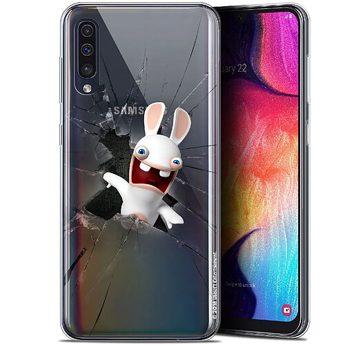 Caseink Coque Lapins Crétins Pour Samsung Galaxy A50 (6.4 ) [Collection Officielle] Gel Design Breaking Glass [Souple - Ultra Fin - Imprimé en France]