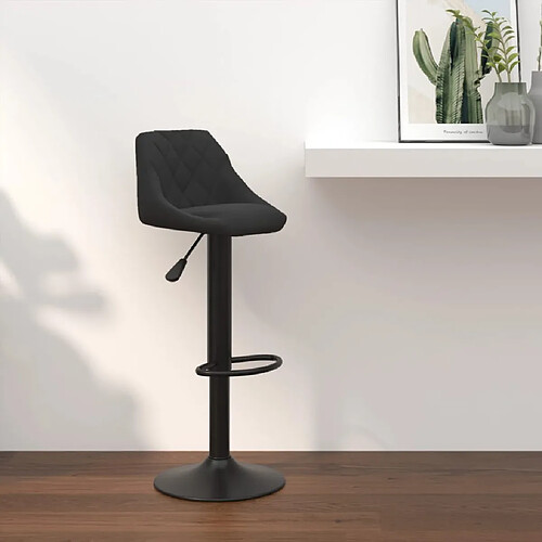 vidaXL Tabouret de bar Noir Velours