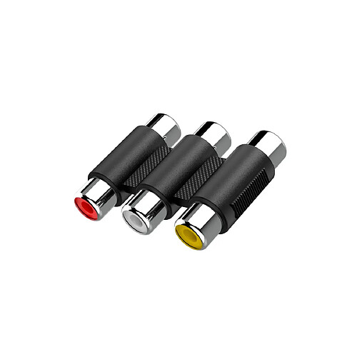 HAMA Adaptateur vidéo, 3 fiches femelles RCA - 3 fiches femelle RCA