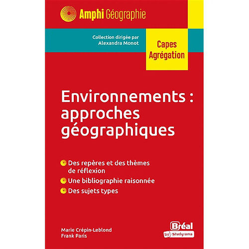 Environnements : approches géographiques : Capes, agrégation