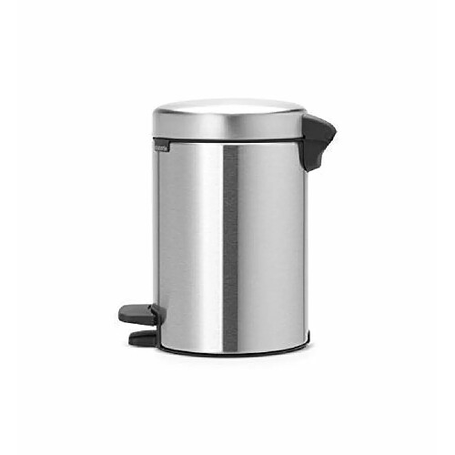 Brabantia 113222 Poubelle à Pédale Newicon avec Seau en Plastique, 3 L - Acier Mat