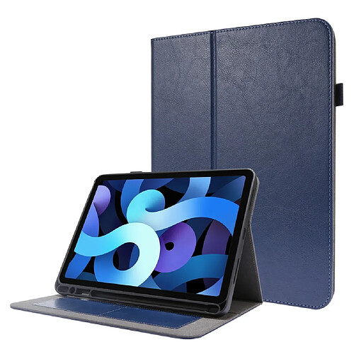 Etui en PU conception à deux volets de texture de cheval fou bleu pour votre Apple iPad Pro 12.9 pouces (2020)