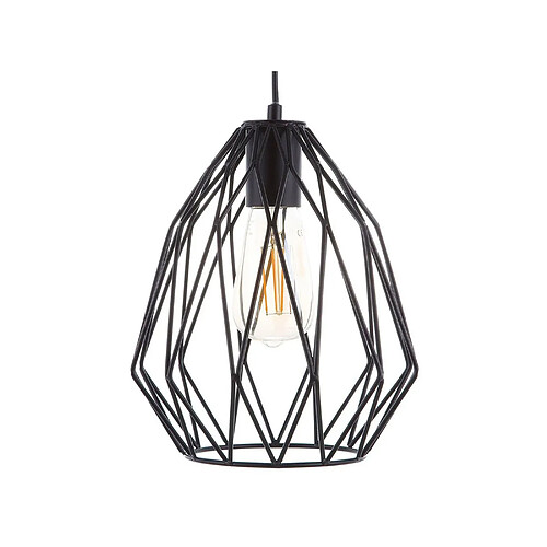 Beliani Lampe suspension MAGRA Métal Noir