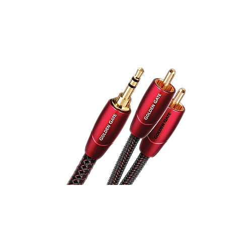 Audioquest Golden Gate mini-jack RCA - Câble Mini-jack 3,5 mm vers RCA de 2 m