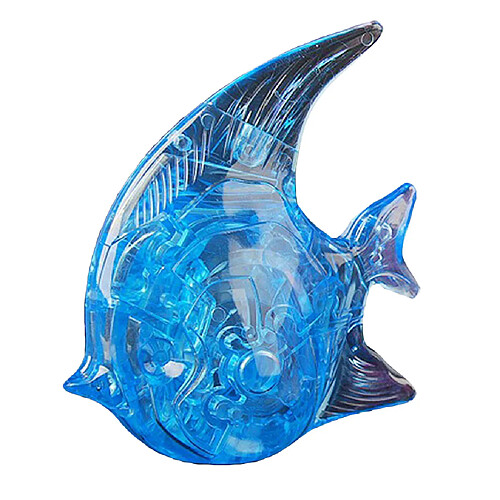 3D diy cristal puzzle enfants kid éducation éducative jouet poisson bleu