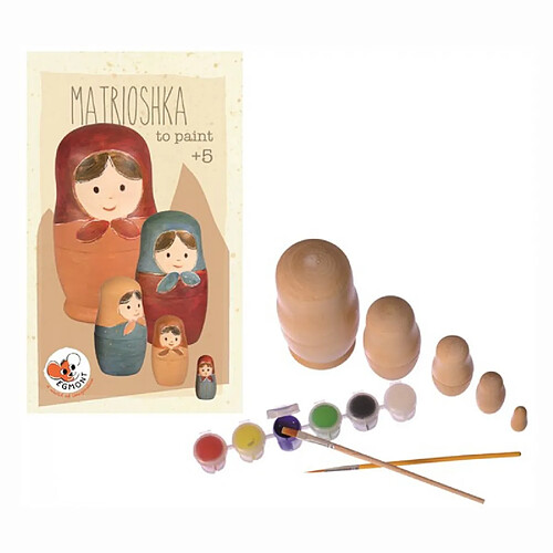 Egmont Toys Matrioshka en bois a peindre