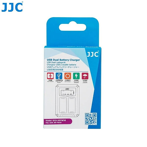 Chargeur de batteries USB JJC DCH-NPFW50 pour Sony NP-FW50 Alpha DSLR NEX