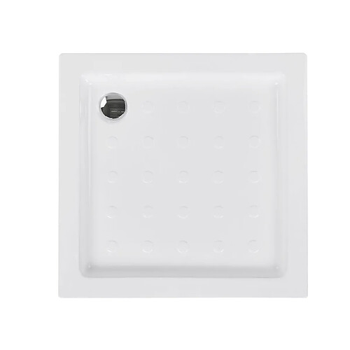 Beliani Bac de douche 80 x 80 x 7 cm Blanc ESTELI