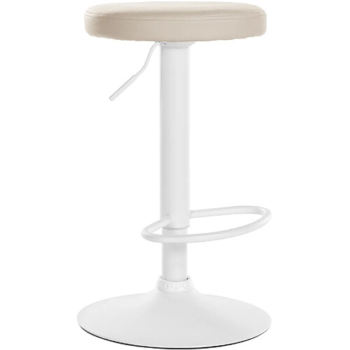 Non Tabouret de bar Ponte simili cuir blanc