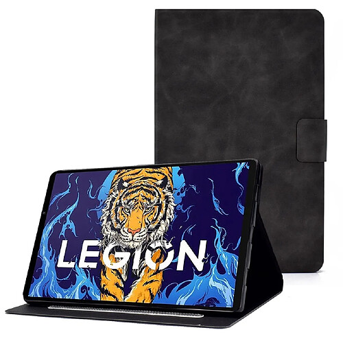 Etui en PU anti-chute avec support et porte-carte pour votre Lenovo Legion Y700 TB-9707F - gris