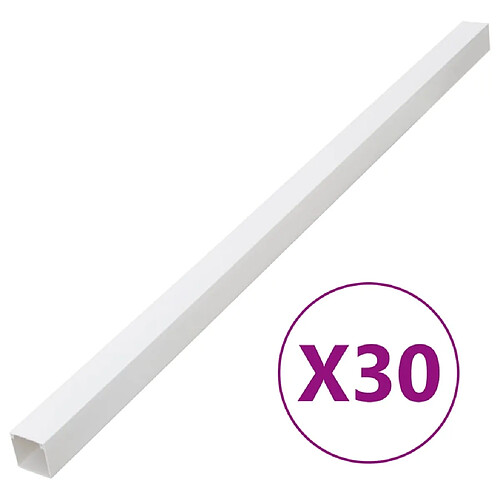 vidaXL Goulotte de câble 40x25 mm 30 m PVC