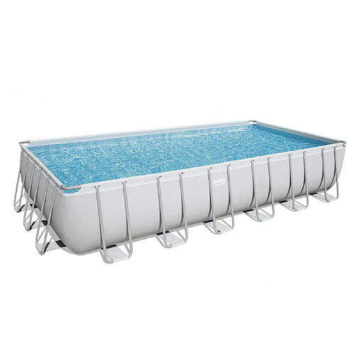 Bestway Piscine tubulaire rectangle power steel 7.32 x 3.66 x h.1.32m - filtre à sable