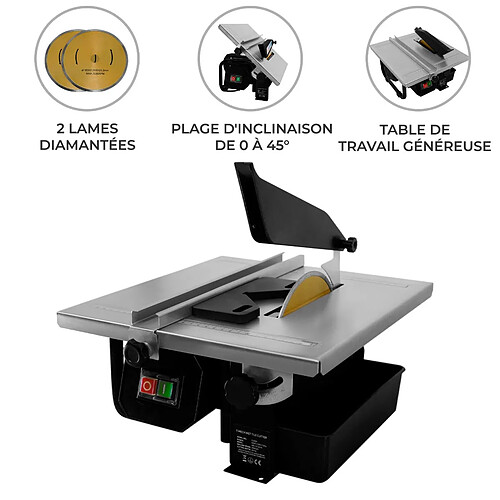 Monstershop Scie à Eau pour Carrelage T-MECH - 180mm / 600W