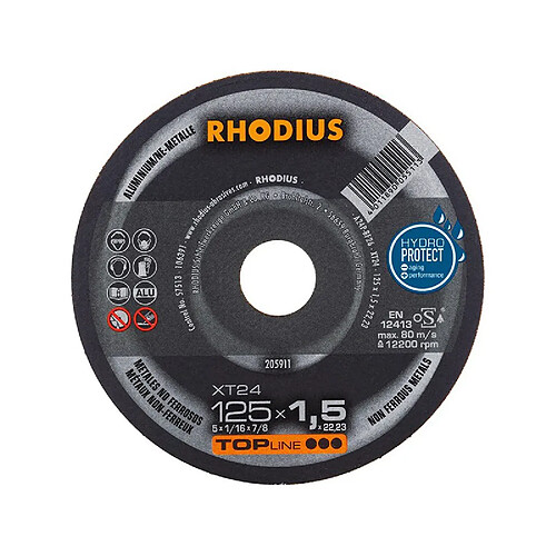 Disque de coupe XT24 125 x 1,5mm Rhodius(Par 50)