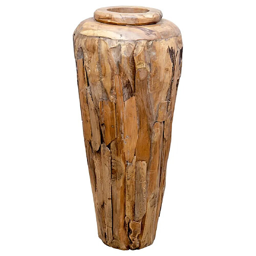 vidaXL Vase de décoration 40 x 80 cm Bois de teck solide