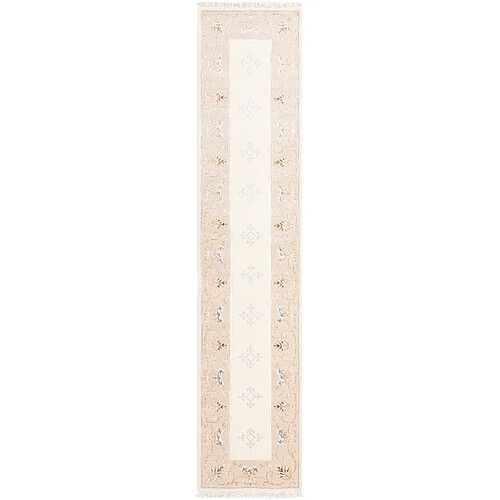 Vidal Tapis de couloir en laine 396x84 beige Darya