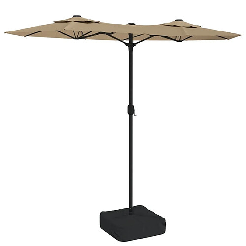 Maison Chic Parasol Jardin | Parasol à double tête taupe 316x240 cm - GKD99051