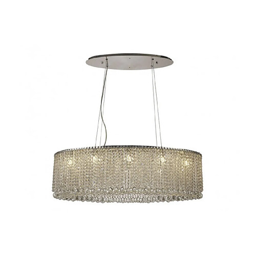 Luminaire Center Grand Chandelier Empire Chrome poli 10 ampoules 58cm