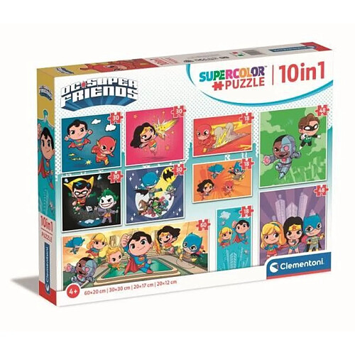 Clementoni Puzzle 10in1 Super Color DC Comics