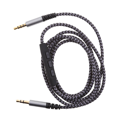 Câble Audio Stéréo Jack 3.5mm Mâle à Mâle Cordon Adaptateur en Nylon Tressé Universel pour Smartphone, MP3, Tablettes