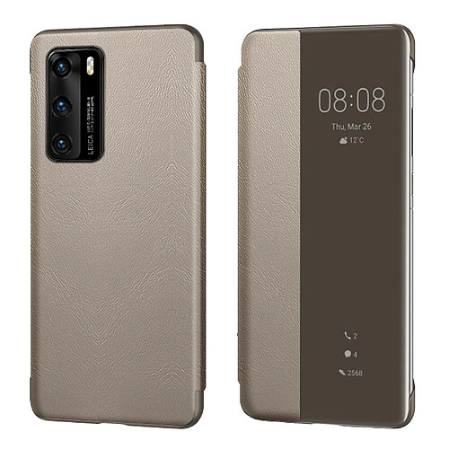 Housse Huawei P40 Fenêtre Intelligente Smart View Original Huawei Marron