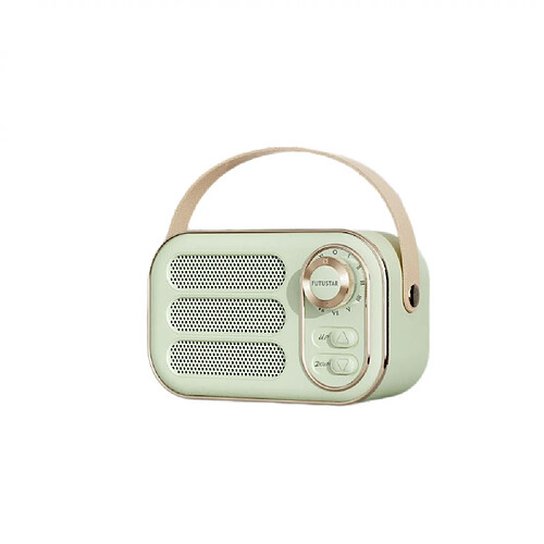 General Haut-parleur Bluetooth rétro, décor vintage, petit haut-parleur Bluetooth sans fil, style classique à l'ancienne, amélioration des basses puissantes, volume fort, connexion sans fil Bluetooth 5.0, carte TF (verte)