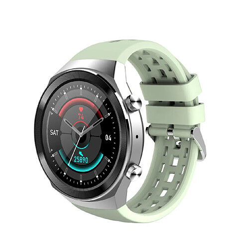 Universal Q8 Smartwatch Fréquence cardiaque ECG Surveillance Bluetooth Appelé Sport Podomètre Météo Mode Musique Bracelet Vert