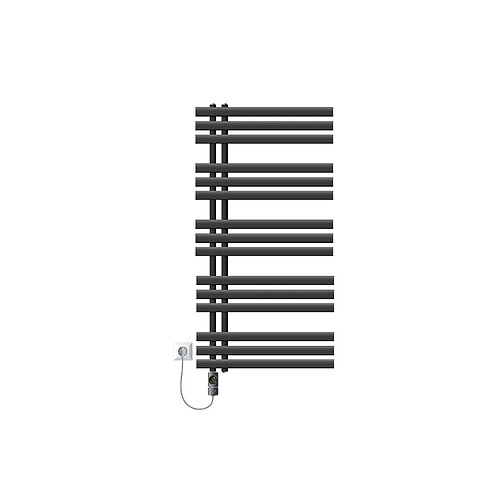 LuxeBath Radiateur salle de bain acier anthracite 60x120 cm avec élément chauffant 1200W