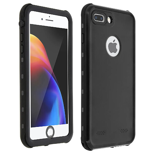 Coque iPhone 7 Plus / 8 Plus Bi-matière Waterproof 2m Film Écran Redpepper noir