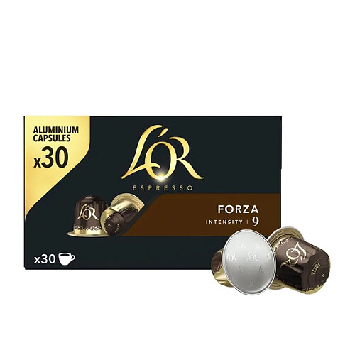 Capsule compatible Nespresso L'OR Espresso Forza x 30