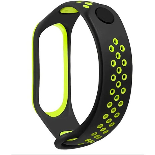 Bracelet à montre Cool Noir Vert Xiaomi Mi Band 5 , 6, 7, Amazfit Band 5