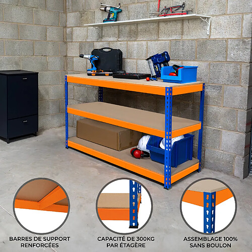 Monstershop Étagère Supplémentaire pour Établi S-Rax - 180cm x 60cm