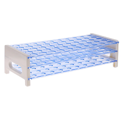 Support de Tube à Essai en Plastique 3 Couches 50 Trous 16mm