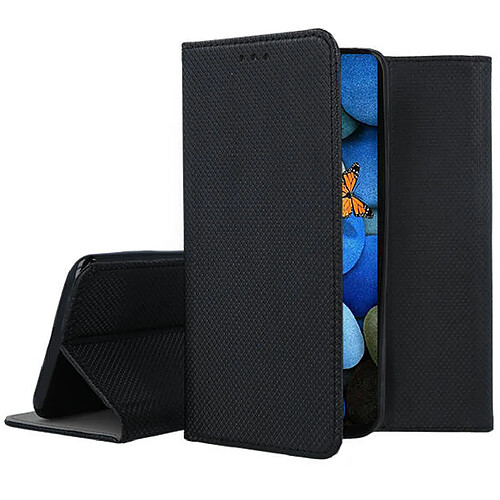 Htdmobiles Housse pour Samsung Galaxy S24 5G - etui coque pochette portefeuille + verre trempe - NOIR MAGNET