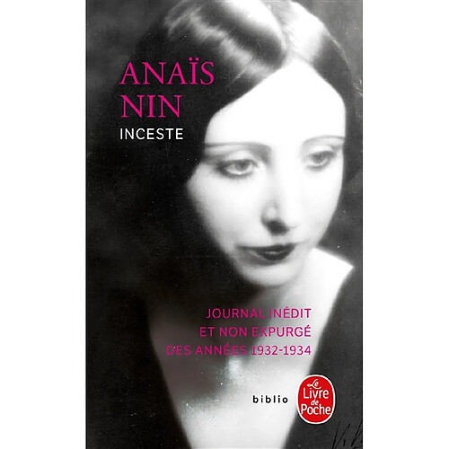 Inceste : journal inédit et non expurgé des années 1932-1934 · Occasion