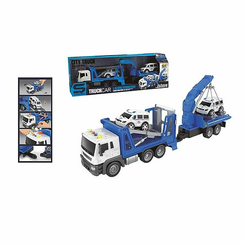 BigBuy Fun Camion Autotransporteur 2 voitures 12 x 10 x 50 cm