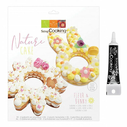 Scrapcooking Coffret Nature cake + Stylo de glaçage noir