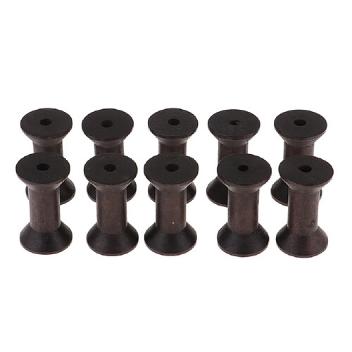 10pcs bobine en bois vide vintage bobines de rouleau bricolage pour la couture artisanat fil a