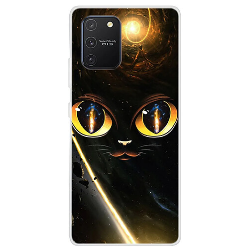 Coque en TPU impression de motifs souple yeux pour votre Samsung Galaxy A91/S10 Lite