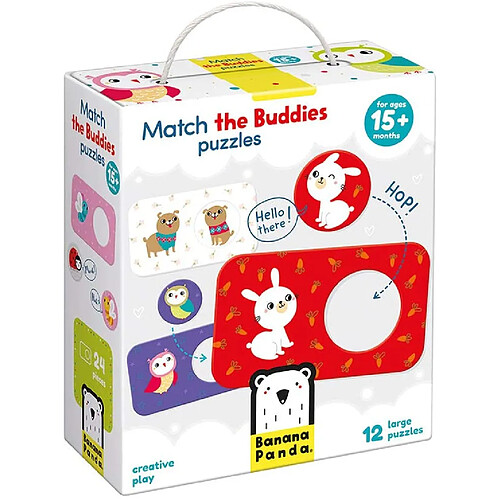 Banana Panda 49030 Match The Buddies Puzzle Répartition Jeux Multicolore