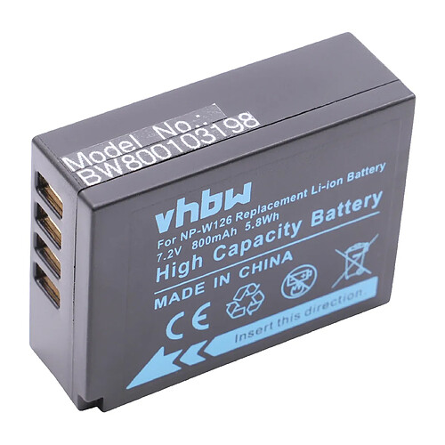 vhbw Li-Ion Batterie pour FUJIFILM FinePix X-Pro 1, X-E1, X-M1, HS30 EXR, HS30EXR, HS33 EXR, HS33EXR, HS50 EXR, HS50EXR, X-Pro3 remplaçant NP-W126.