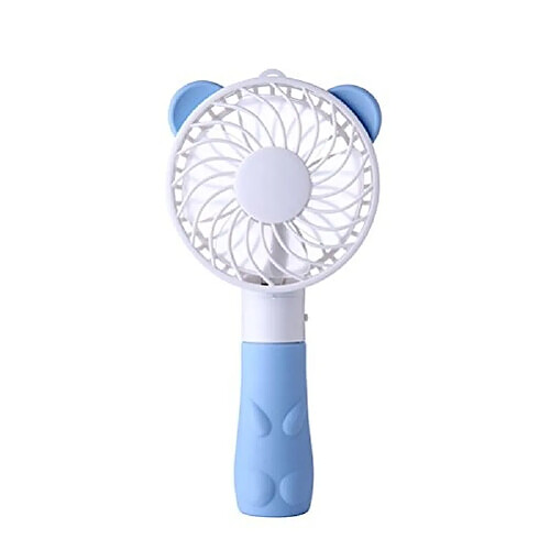 RVUEM Mini Ventilateur Électrique Portatif en Forme d'Oreille d'Ours Ventilateur de Refroidissement Chargé USB pour Voyage à Domicile (Bleu)