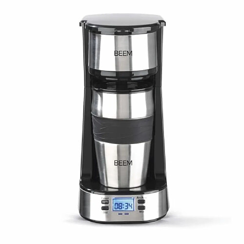 Beem Thermo 2 GO Cafetière Filtre 750W 0.4L Mousseur à Lait Acier Inoxydable Argent