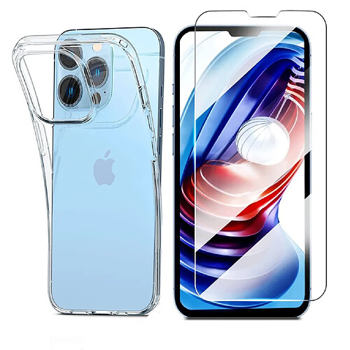 Xeptio Coque Gel TPU Transparente Apple iPhone 15 6,1 pouces 5G ET vitre Protection écran