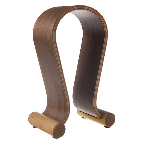 Maclean Support pour casque en bois couleur noisette, design moderne MC-815W