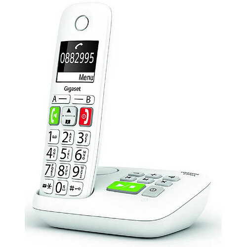 Téléphone sans fil dect blanc avec répondeur - e290a - GIGASET