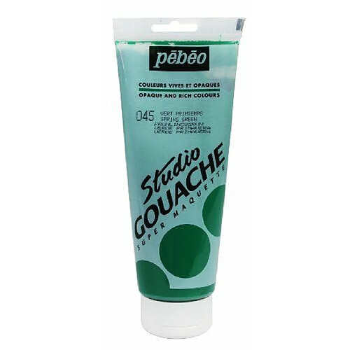 Pébéo Peinture Gouache 1 Tube de 220 ml Vert Printemps