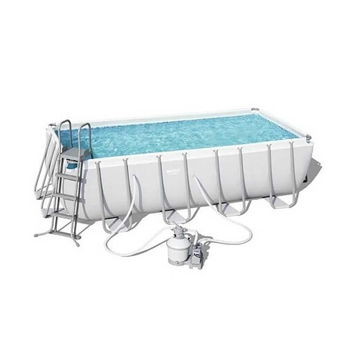 Kit piscine rectangulaire power steel frame - 488 x 244 x 122 cm - Gris