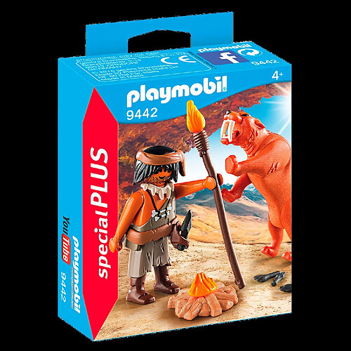 Playmobil® PLAYMOBIL 9442 Special Plus - Homme des cavernes avec tigre à dents de sabre